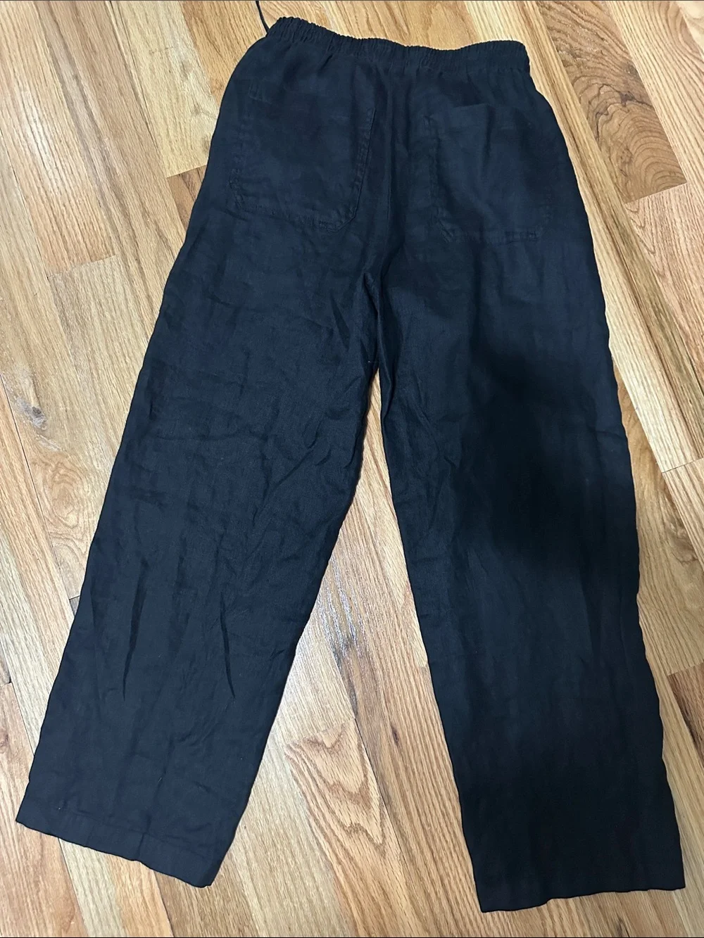 Banana Republic 100% Linen Women's Black Drawstring Pants